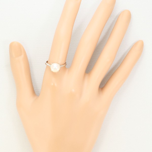 【試着のみ】パールリング 11.5号 Pt900 試着のみ】パールリング 11.5号 Pt900