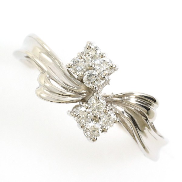 PT900 プラチナ リング 指輪 16号 ダイヤ 0.25 総重量約3.5g 中古ジュエリー