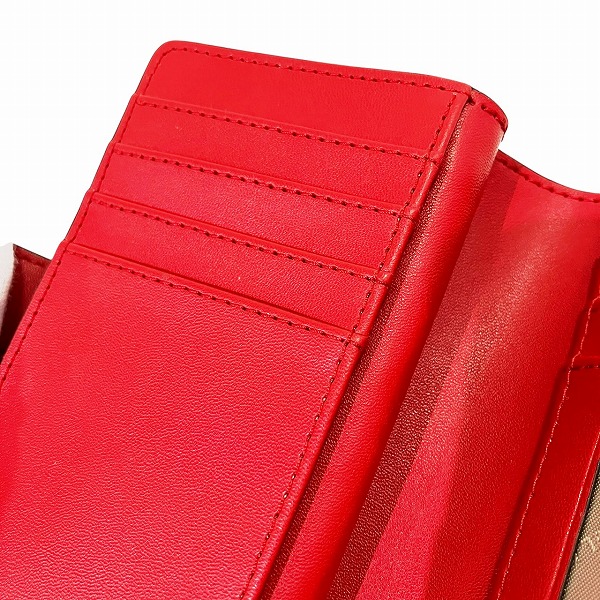 マイケル・コース レッド PVC×レザー 財布 2つ折り財布 レディース【中古】 マイケル・コース レッド PVC×レザー 財布 2つ折り財布 レディース【中古】