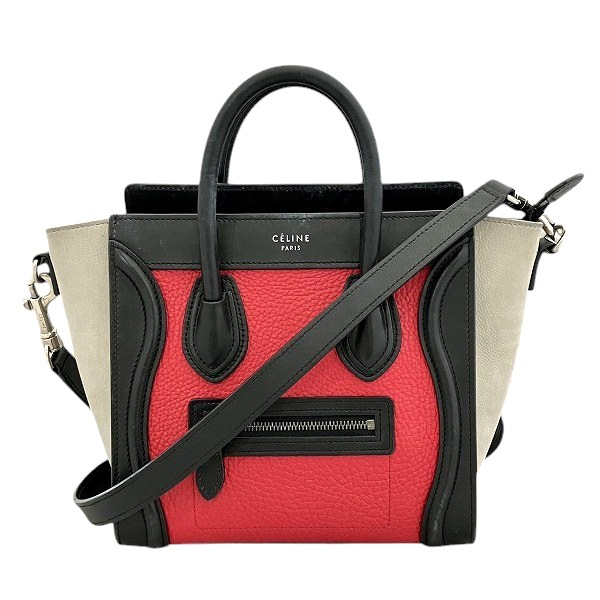 セリーヌ CELINE ラゲージ ナノショッパー バッグ ハンドバッグ ショルダーバッグ レディース【中古】