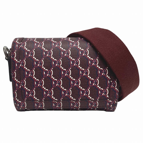 グッチ GUCCI ロッソアンコーラ スーパーミニショルダー 802029 GGシャドウ バッグ ショルダーバッグ レディース【中古】