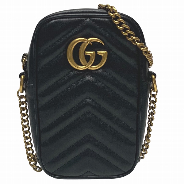 グッチ GUCCI GGマーモント 598597 ミニ バッグ ショルダーバッグ レディース【中古】