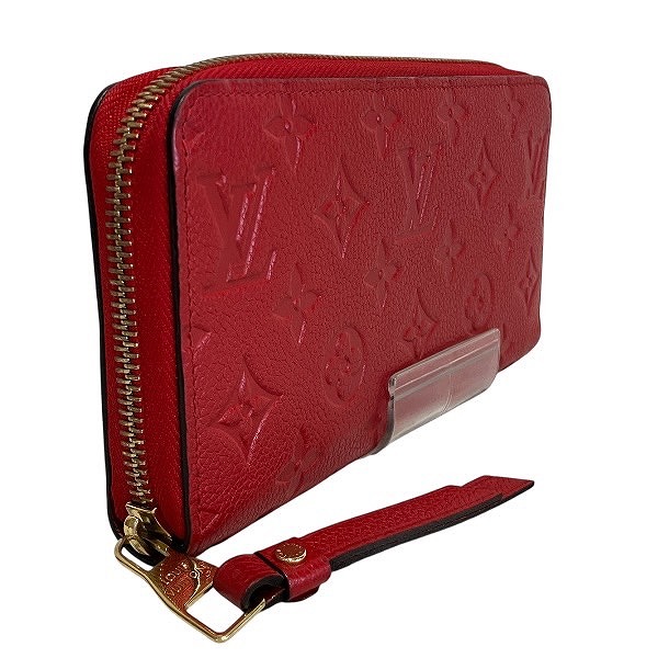 ルイヴィトン M60547 長財布 レッド LOUIS VUITTON ジッピーウォレット