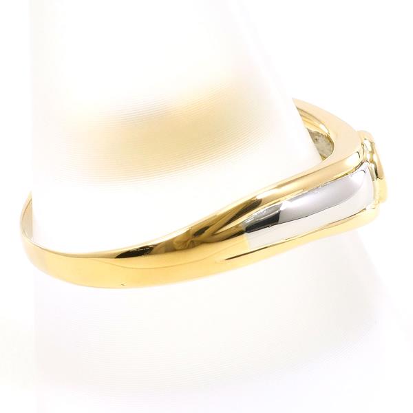 PT900 プラチナ K18YG リング 指輪 19.5号 イエローダイヤ 0.10 総重量  