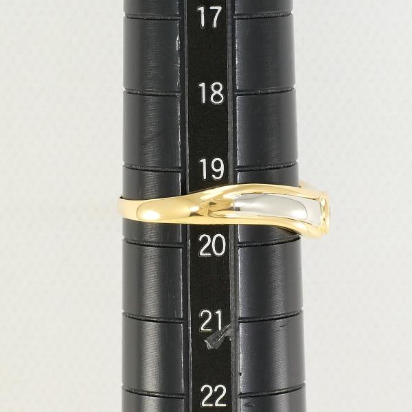 PT900 プラチナ K18YG リング 指輪 19.5号 イエローダイヤ 0.10 総重量  