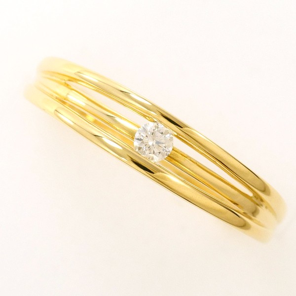 K18 18金 YG イエローゴールド リング 指輪 9.5号 ダイヤ 0.05 総重量約2.3