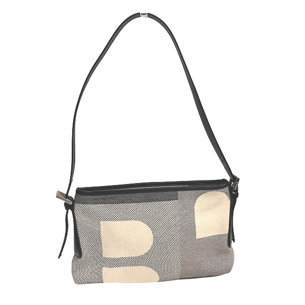 バリー キャンバス×レザー ロゴ バッグ ショルダーバッグ レディース【中古】