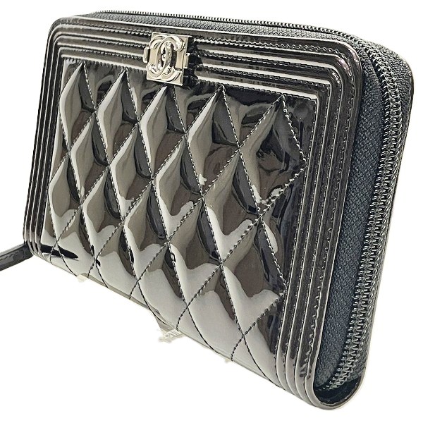 シャネル CHANEL ボーイ ラウンドファスナー 21番 S金具 長財布