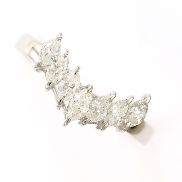 PT900 プラチナ リング 指輪 15号 ダイヤ 0.57 総重量約3.2g 中古ジュエリー