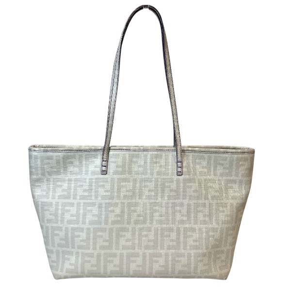 フェンディ FENDI 8BH198 ホワイト ズッカ柄 バッグ トートバッグ レディース【中古】