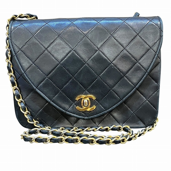 シャネル CHANEL マトラッセ チェーンショルダー シングルフラップ ラムスキン バッグ ショルダーバッグ レディース【中古】