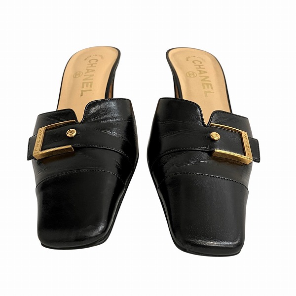 シャネル CHANEL ミュール ブラック 34 ブランド小物 靴 レディース【中古】