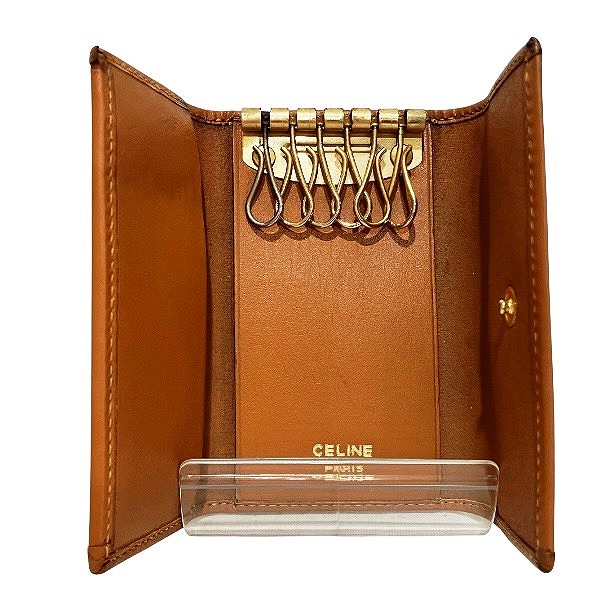 セリーヌ CELINE マカダム 6連 ブラウン PVC×レザー ブランド小物 キー