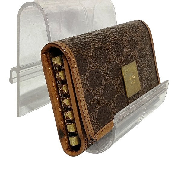 セリーヌ CELINE マカダム 6連 ブラウン PVC×レザー ブランド小物 キー