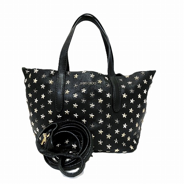 ジミーチュウ スタースタッズ ミニサラ バッグ ハンドバッグ ショルダーバッグ レディース【中古】