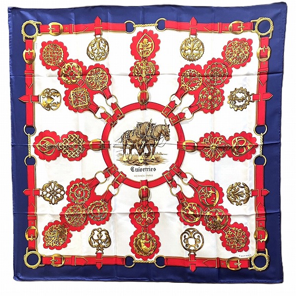 エルメス Hermes カレ90 Cuivreries 銅細工 ブランド小物 スカーフ レディース【中古】