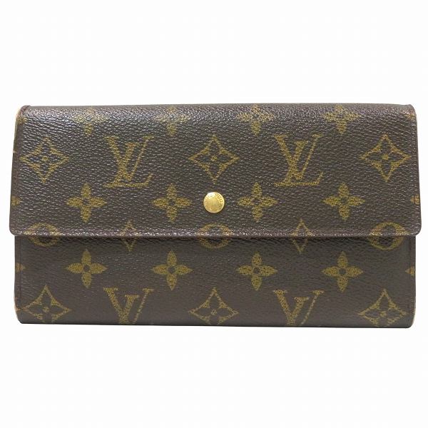 ルイヴィトン Louis Vuitton モノグラム ポルトフォイユインターナショナル M61217 長財布 3つ折り財布 ユニセックス【中古】