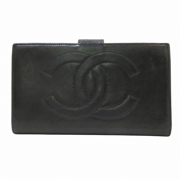 シャネル CHANEL A01429 ココマーク がま口 長財布 レディース【中古】