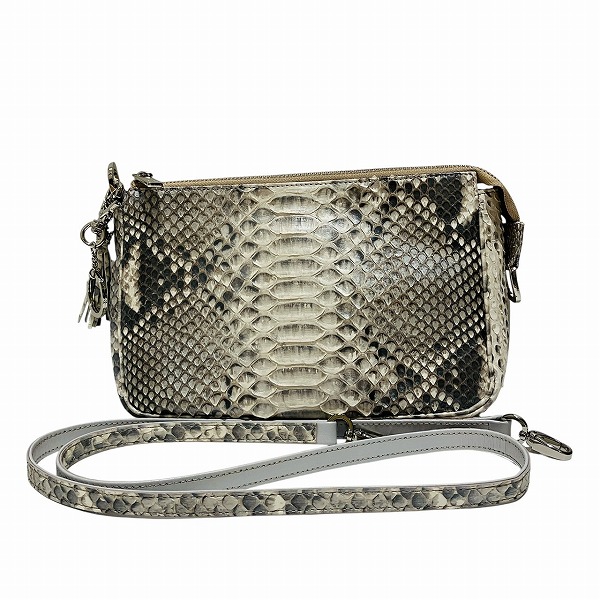 クロワロワイヤル パイソン バッグ ショルダーバッグ レディース【中古】