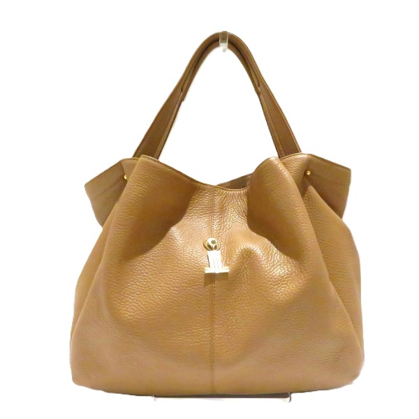 ランバン レザー ベージュ バッグ ショルダーバッグ レディース【中古】
