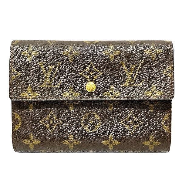 ルイヴィトン Louis Vuitton モノグラム ポルト トレゾール エテュイ パピエ M61202 3つ折り財布 ユニセックス【中古】