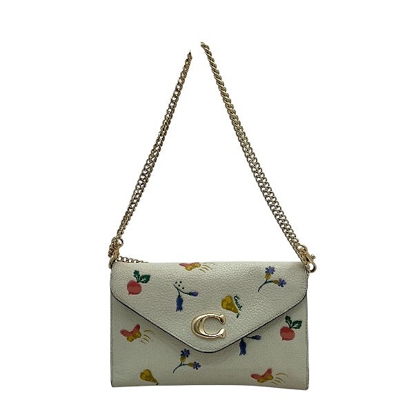 コーチ COACH タミー クラッチ ウィズ ドリーミー ベジー プリント C8332 レザー チェーンウォレット ショルダーバッグ レディース【中古】