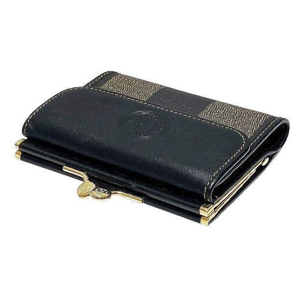 フェンディ FENDI 556-307930-069 がま口 ペカン柄 2つ折り財布 ユニ
