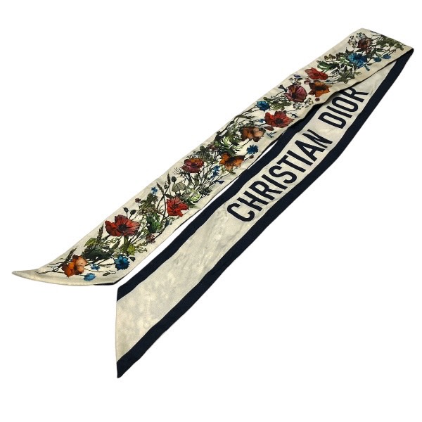 ディオール ミッツァスカーフ フラワー 花柄 ブランド小物 スカーフ レディース【中古】
