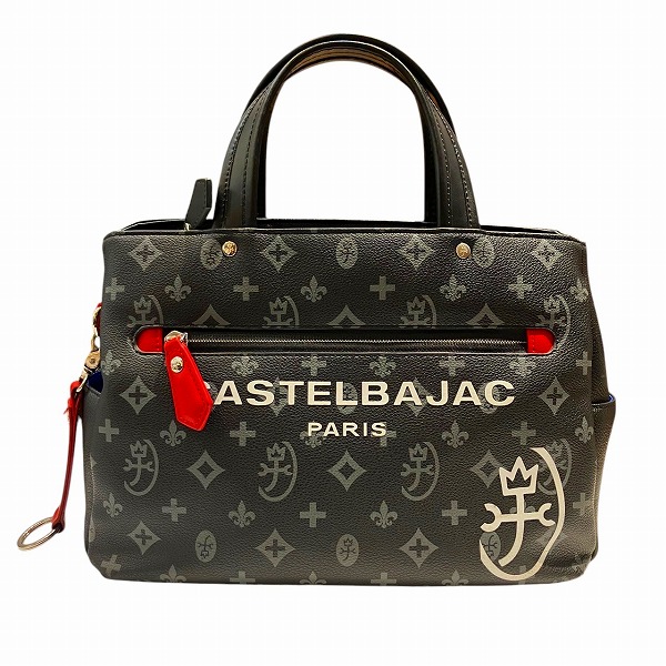 カステルバジャック サシャ ドライビングトートバッグ ブラック バッグ トートバッグ ハンドバッグ メンズ 美品【中古】
