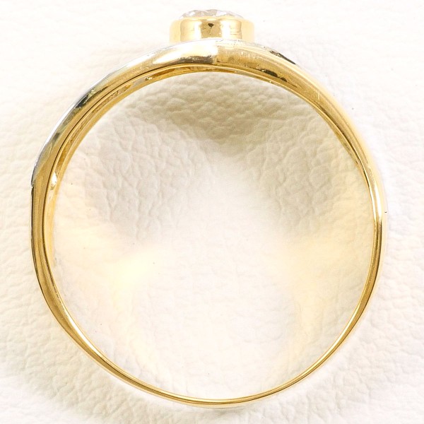 18k、pt900指輪、11.5号、3g Used] K18 PT900 Ring Diamond D0.11 Size 11.5 18K Gold 18K Platinum