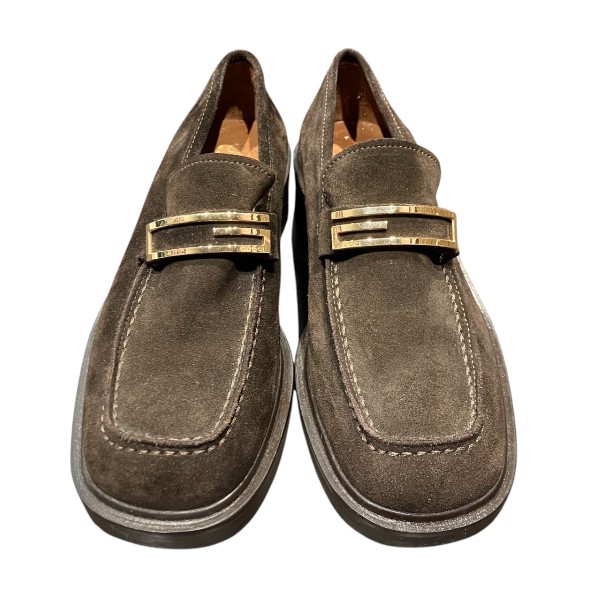 グッチ GUCCI Gバッグル ビットローファー スエード 1016121 ブランド小物 ローファー メンズ【中古】