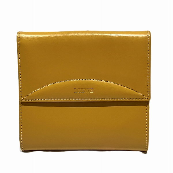 ロエベ LOEWE Wホック レザー 2つ折り財布 レディース【中古】