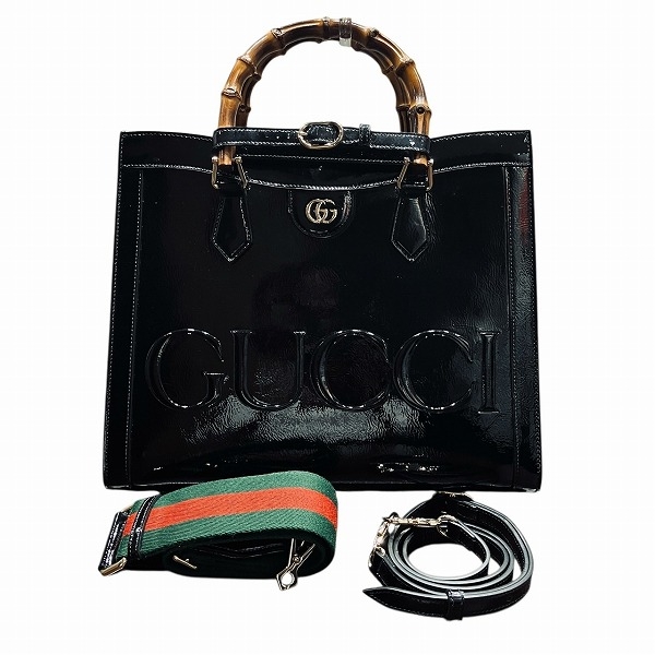 グッチ GUCCI バンブー ダイアナ 678842 2WAYショルダー バッグ トートバッグ ハンドバッグ レディース【中古】