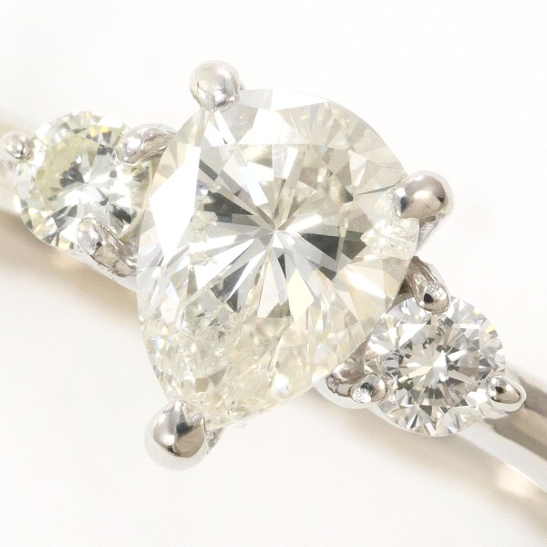 PT900 プラチナ リング 指輪 13号 ダイヤ 0.78 SI2 0.17 鑑定書 総重量