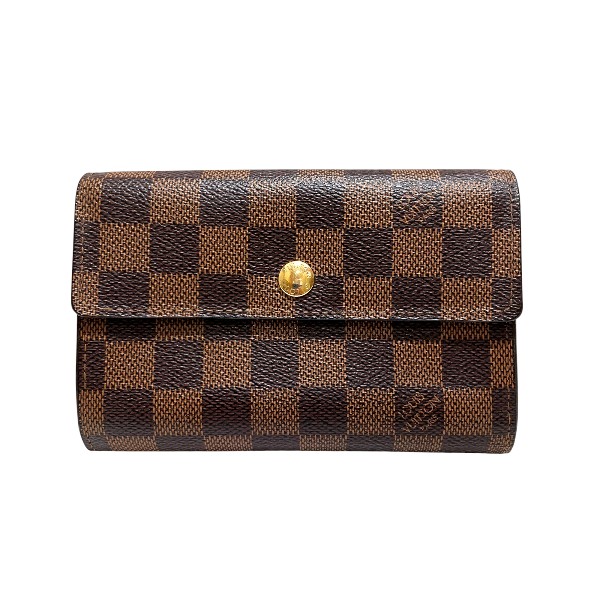 ルイヴィトン Louis Vuitton ダミエ ポルトフォイユ アレクサンドラ N63067 3つ折り財布 ユニセックス【中古】