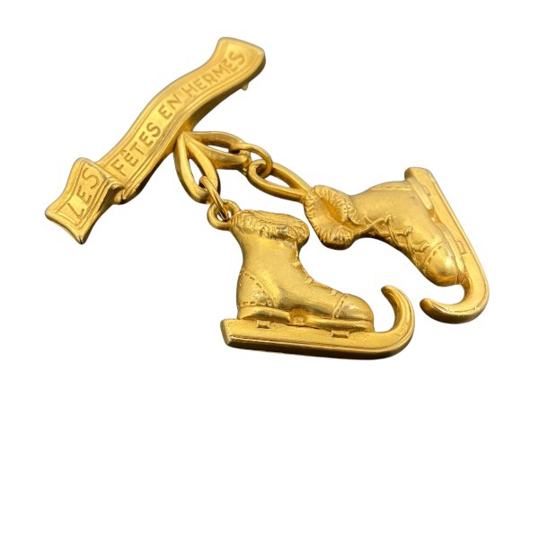 エルメス Hermes スケートシューズモチーフ ブローチ ブランド小物