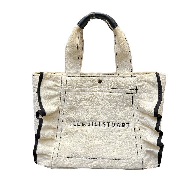 ジルスチュアート レースフリルトート バッグ ハンドバッグ レディース【中古】