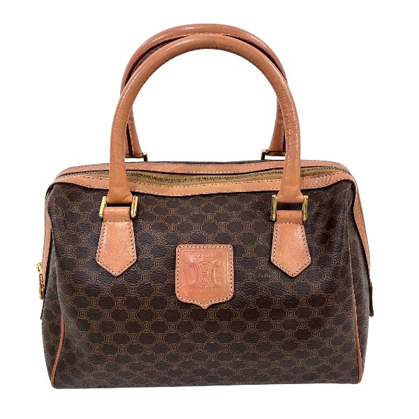 セリーヌ CELINE マカダム ブラウン バッグ ハンドバッグ ユニセックス【中古】