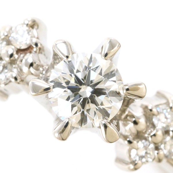 PT900 プラチナ リング 指輪 16号 ダイヤ 0.332 SI2 0.08 鑑定書 総