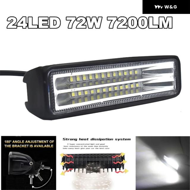 12V 72W スポットLEDオフロード作業灯ランプ ATV UTE 4WD SUV ボート トラック 運転用