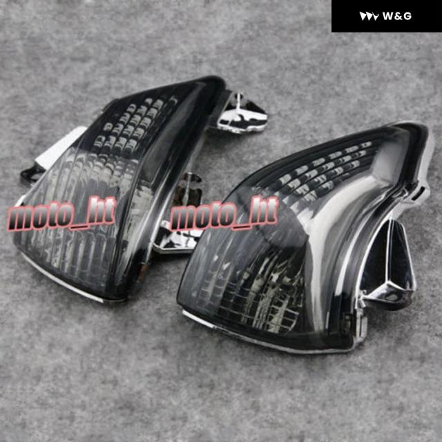 1ペア オートバイ バイク スモーク ウィンカーライト ランプ インジケーター レンズ カバー ハウジング シェル カワサキ NINJA EX650 650R ER650C ER-6N