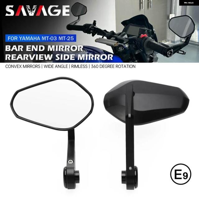 MT03 MT25 バイク バーエンド ミラー ヤマハ MT-03 MT-25 2016-2025
