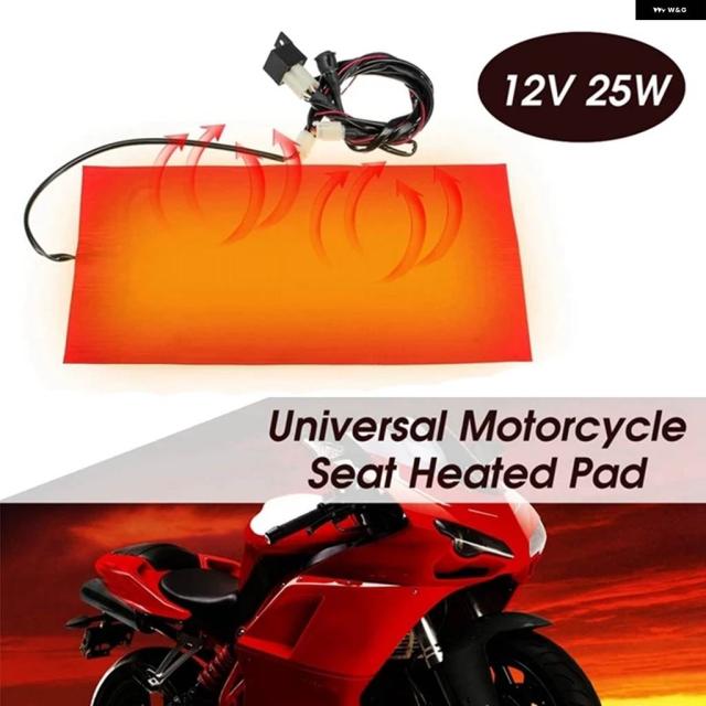 25W 12V 汎用 オートバイ ATV シート ヒーター付き クッション 冬用 ウォーマー 防水 パッド ヒーター パッド マット