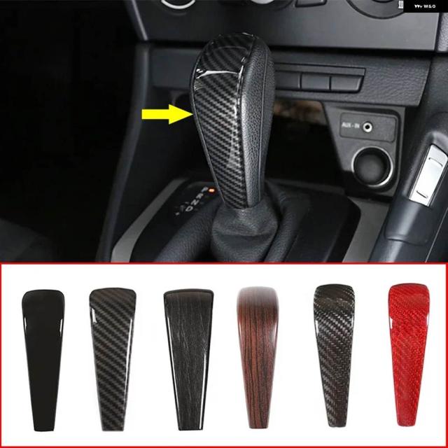 カーボンルック インテリア ギア シフト ノブヘッドカバー 装飾 トリム BMW 3 5シリーズ X3 X5 E60 E61 E90 E83 E53 E87 E92