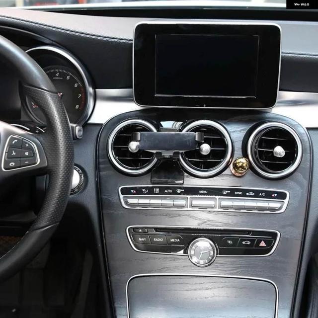 メルセデス ベンツ C クラス /GLC W205 X253 2015-2021 セントラル コントロール エア アウトレット サイド携帯電話 ホルダー ABSカーアクセサリー