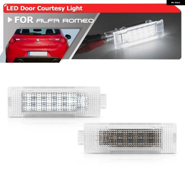 アルファロメオ 159 166 GTV スパイダー MITO ブレラ ステルヴィオ ジュリア TYP 952 2015-2023 ジュリエッタ LED ドアカーテシーウェルカムパドルライト