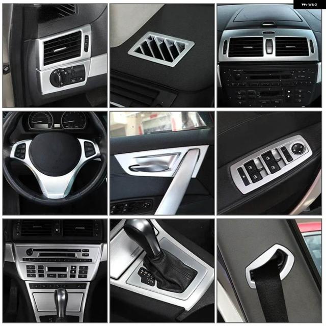 BMW X3 E83 2006-210 ABS しろがね色 鉄道車両 歯車 うつり変わり ステアリング銀輪 空調設備 逃げ道 ひな型 取りまかなう 刈り込み ステッカー 鉄道車両付属品