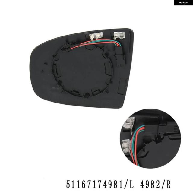 車用 左右バックミラー ドアミラー ガラス ヒーター付き調整機能付き 配線 ハーネス 付き 51167174981 51167174982 BMW X5 E70 X6 E71 E72