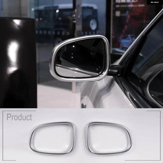 ABSシルバー 外装 サイドバックミラー フレーム トリム カバー ジャガー XE 2015-20 / XF 11-2020 XJ/XJL 2010-2016 カーアクセサリー