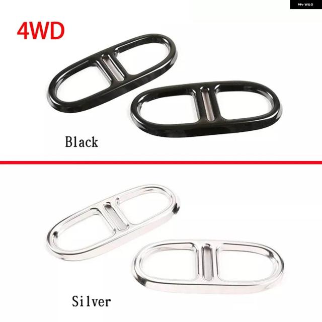 2PCS ステンレス  テールマフラー出力カバー テール テール トリム メルセデス ベンツ GLA クラス X156 H247 2014-2018 2020-2022_3